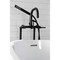 Aqua Vintage CCK8400DL Freestanding Tub Faucet with Supply Line, Stop Valve, Matte Black CCK8400DL - alternate 3